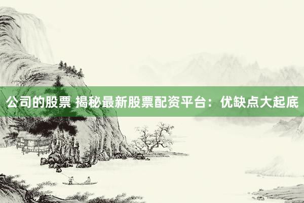 公司的股票 揭秘最新股票配资平台：优缺点大起底