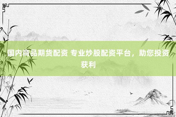 国内商品期货配资 专业炒股配资平台,助您投资获利