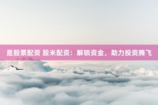 是股票配资 股米配资:解锁资金,助力投资腾飞
